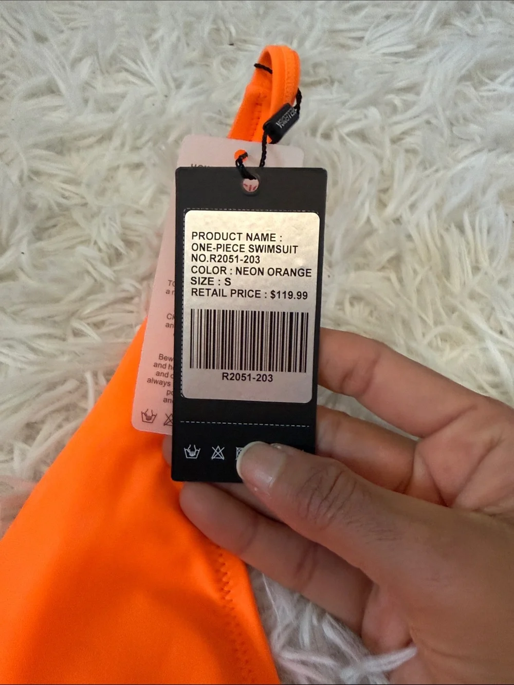 Neon Orange One-Piece Swimsuit